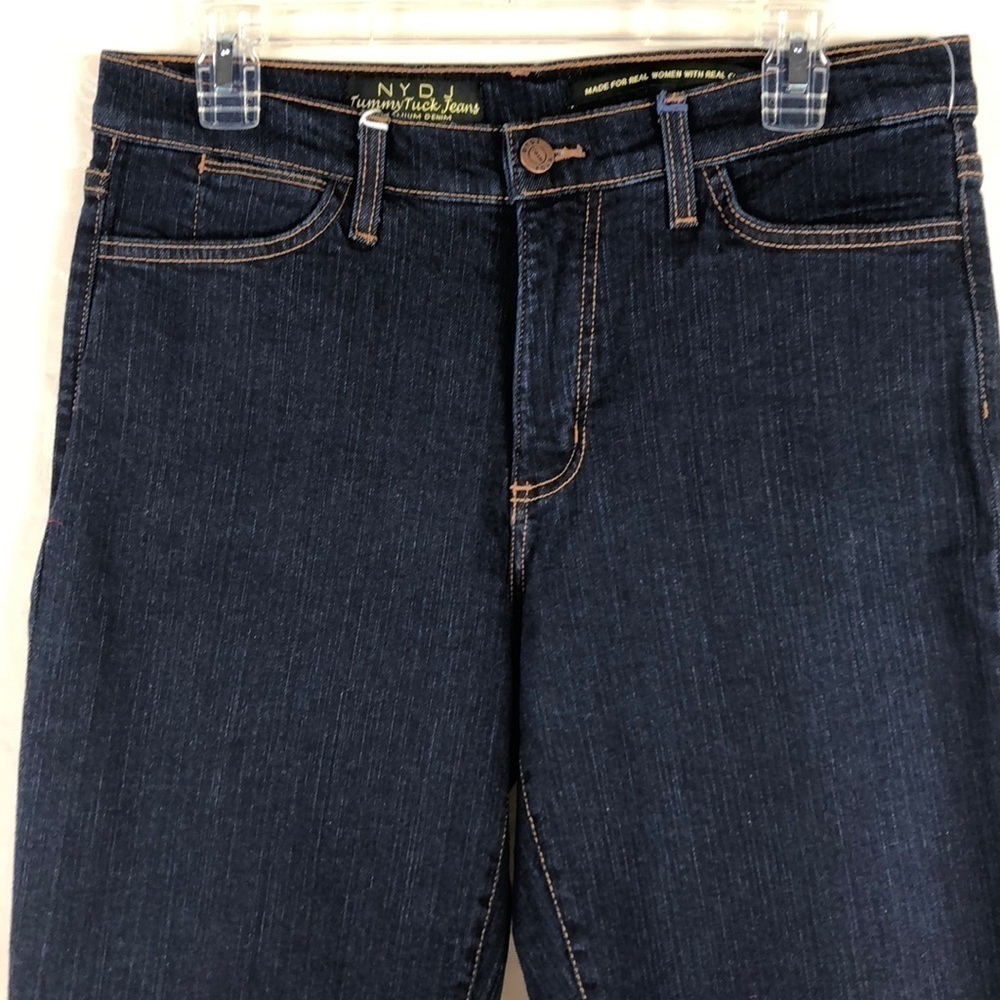 Bnwt - NYDJ 733 Cropped Jeans Blue Side Leg Zipper - Picture 3 of 8